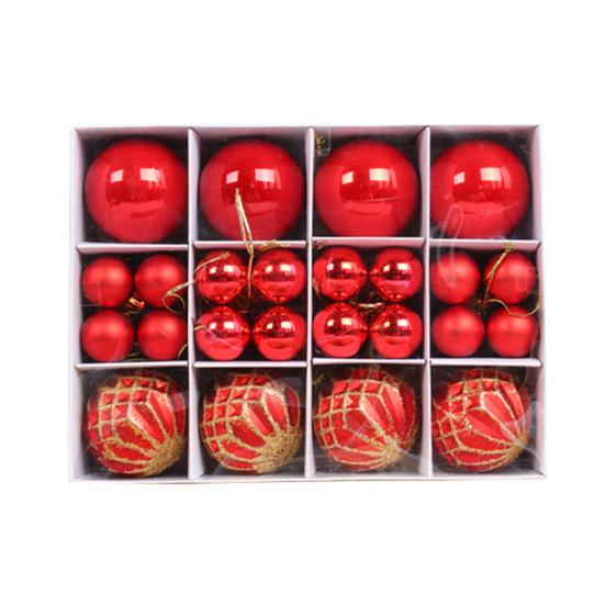 40Pcs Smooth Xmas Ball Round Shape Delicate Decorate Christmas Tree Hanging Balls