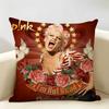 PPInk AAlecia Moore Cushion Cover Natural Linen Organic Fabric DoubleSided Printing Room Sofa Decor Pillow Case