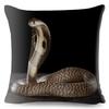 Outdoor Cobra Snake Viper Printed Cushion Cover Beige Polyester Pillowcase Hug Sofa Home Decor