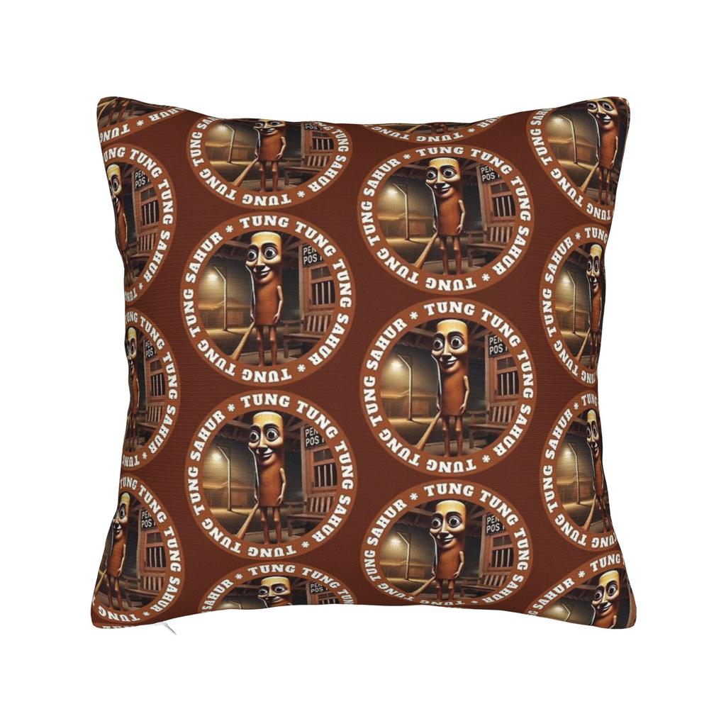 Watermeloni Crocodili Brainrot Fusion Italian Meme Pillowcases Cute Funny Pillow Case For Couch Sofa Bedroom Comfy Pillow Cover