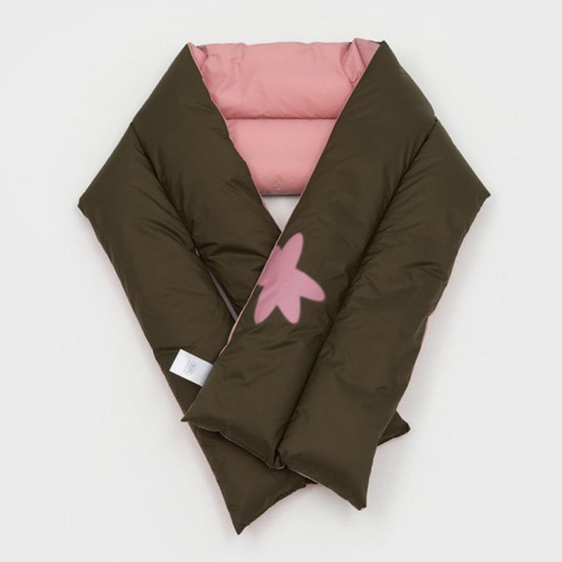 RECLOW JEAN PADDING MUFFLER KHAKI PINK