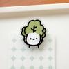 10Pcs Cute Cartoon Vegetable Acrylic Memo Clips Double Sided Paper Clamp Student Stationery Gift