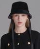 Hwaiteusaenjeu Purple Label Velvet String Bucket Hat Kimberly Black