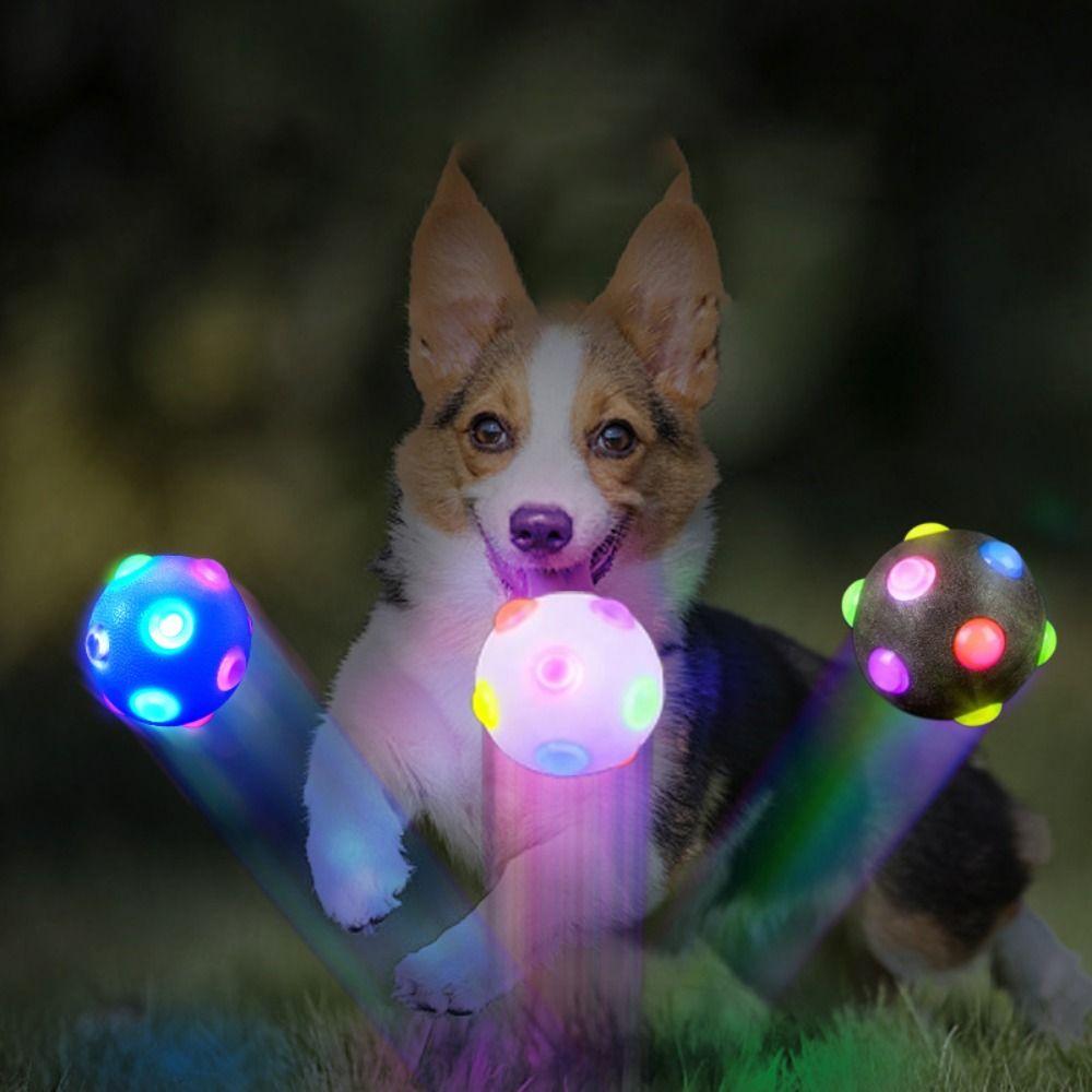 

Игрушка для собак случайного цвета, светящийся мяч, пластиковая игрушка для жевания собак, мигающий эластичный мяч, игрушка Self Happy random color