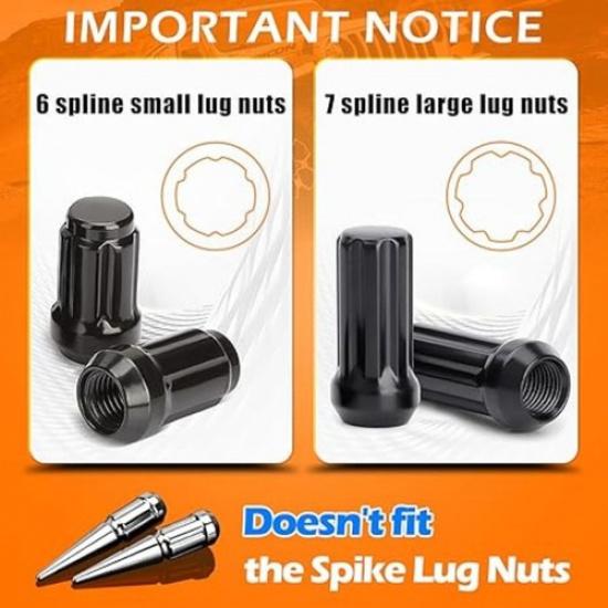 6&7 Point Spline Socket Key Set with 21mm(13/16")&22mm (7/8") Hex for M14X1.5 M1