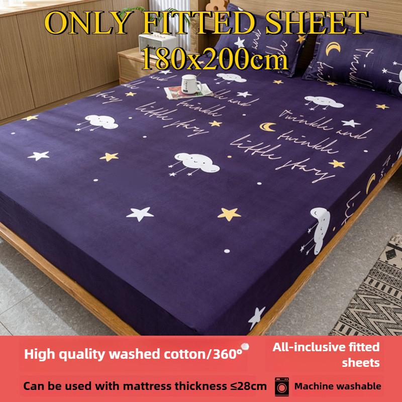 Sábana Bajera No se decolora No hace bolitas Sábana de una pieza Antideslizante Multiespecificación Ropa de Cama Cubrecama Protector