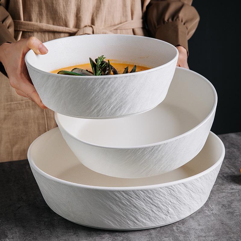 Ceramic Large Capacity 12-Inch Bowl for Soup, Sauerkraut Fish, Boiled Fish, Noodles, and Mao Xuewang.