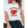 Summer Girl Cotton T-Shirts Cute Funny Strawberries Print T Shirt For Women Fashion Pattern Short Sleeve Casual O-neck Tops