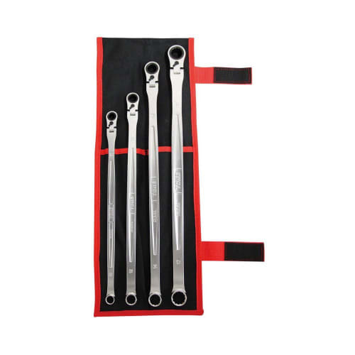 

TONE Super Long Swing Neck Ratchet Wrench Set RMA400L Black (4 Pieces)