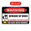 Tin Sign Warning Beware Of Dogs Not Responsible For Injury Or Death You Have Been Warned  Metal Sign Plaque Indoor Outdoor Wall