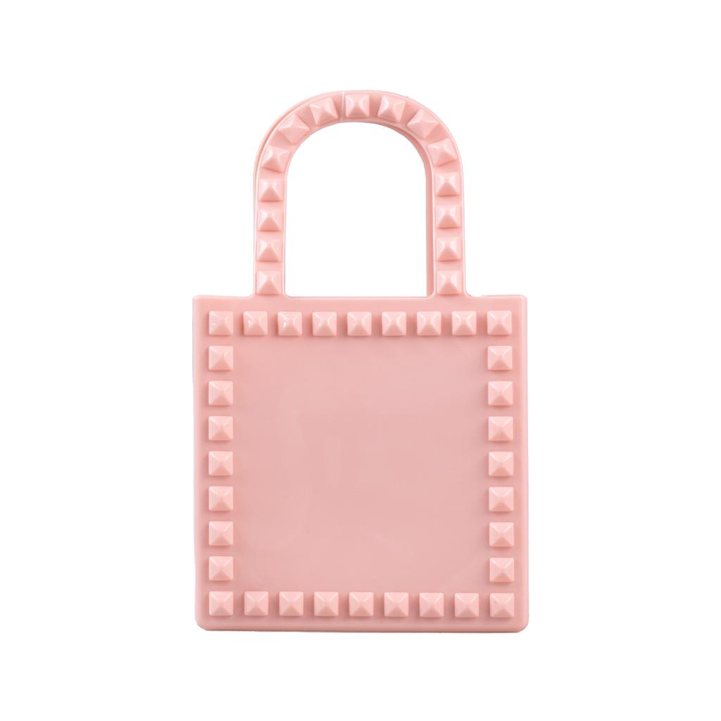 Neue Mode Jelly Bags PVC Damen Einfarbig Nieten Abendtasche Langlebig Schmutz Leicht zu Waschen Vielseitige Handtaschen Kleine Quadratische Taschen