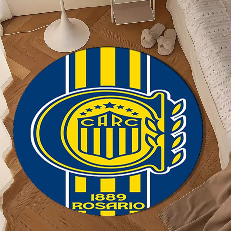 Rosario Central Crest Round mat, Anti-slip Circle Carpet Chair rug For livingroom,Bedroom, doormat home decor Gift Christmas Gifts
