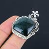 925 Sterling Silver Solar Moss Agate Gemstone Flower Promise Sister Ring Jewelry