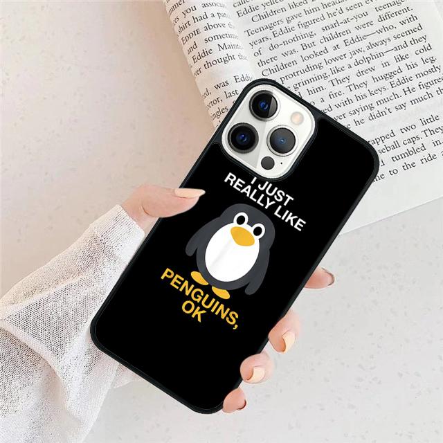 

Мне Просто Очень Нравятся Пингвины OK Чехол Для Телефона Для iPhone 17 Air 16 15 14 Plus apple 16 11 12 13 Pro Max coque iPhone 13