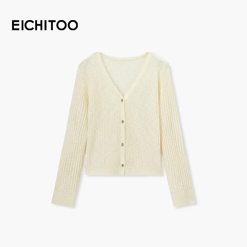 EICHITOO Women s Lightweight Slim-Fit Knitted Cardigan XL
