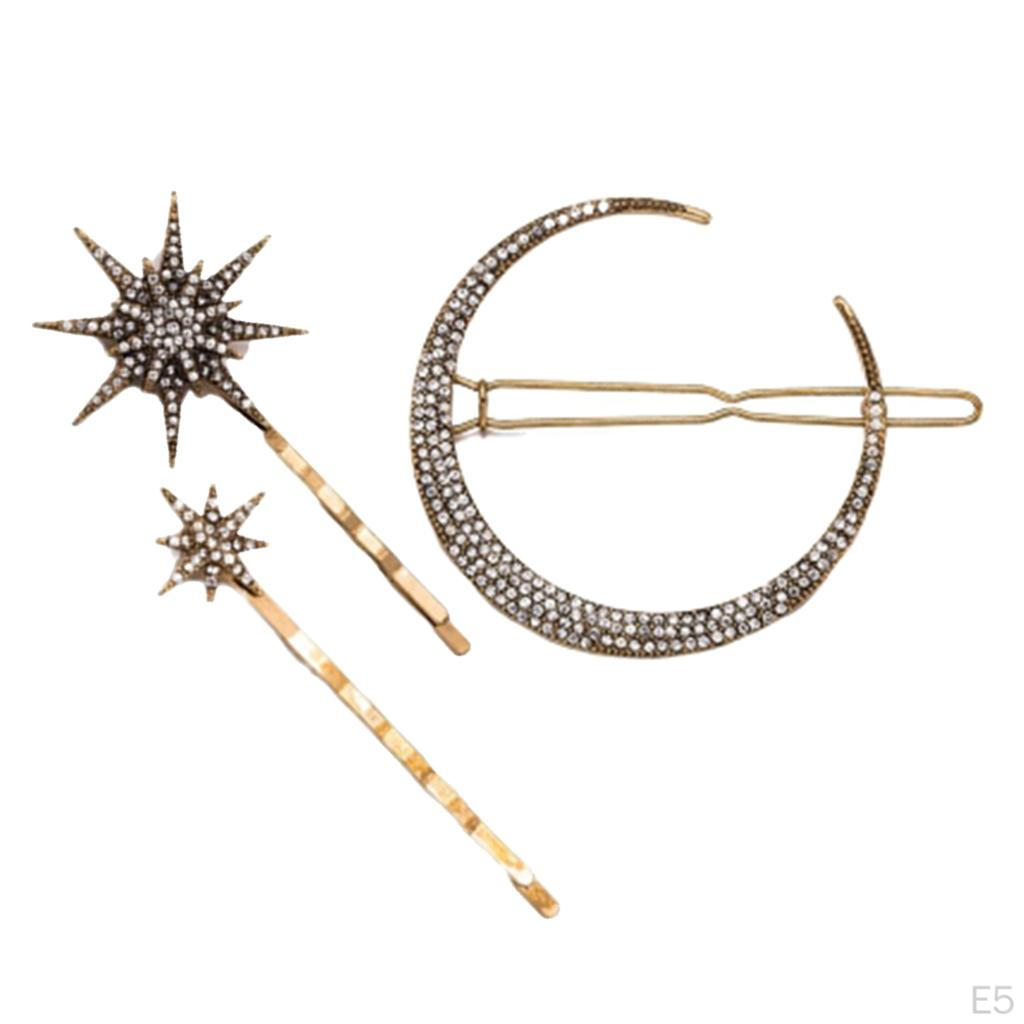 Crystal Hairpin Star Hairclip Charms Barrette Headpiece Hair Accessories
