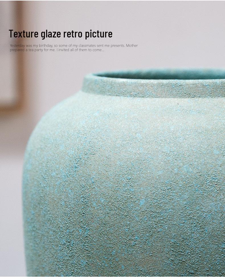 Zen Tabletop Vase for Living Room or Entrance - Ideal for Dried Flower Arrangements