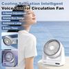 Desk Fan with Smart Voice Control Timer Wall Mountable Mini Portable USB Circulator Fan for Home Office