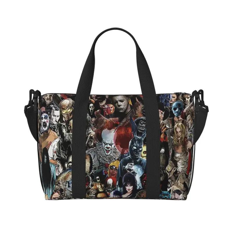 

Horror Film Baddies Legends Alien Ripley Space Horror Movie Travel Duffel Bags Weekender Overnight Bag Waterproof Sport Gym Bag