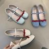 French Bow Round Head Ballet Shoes Fairy Summer Fairy Shoes Flat Gentle Evening Shoes Single Shoes