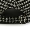 Coffee Streetwear Adjustable Pu Leather Brim Korean Style Hat Houndstooth Baseball Cap Face Cap
