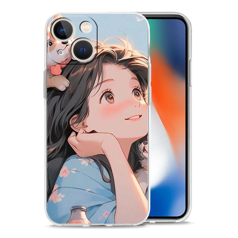 Phone Case For iPhone 17 Cases iPhone Air 16 15 12 13 14 Pro Max 7 8 Plus 16Pro iPhone11 Soft Cover Cute Boy Girl Couple