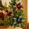 29cm Christmas Poinsettia Velvet Xmas Tree Ornaments Artificial Christmas Flower  Christmas Tree