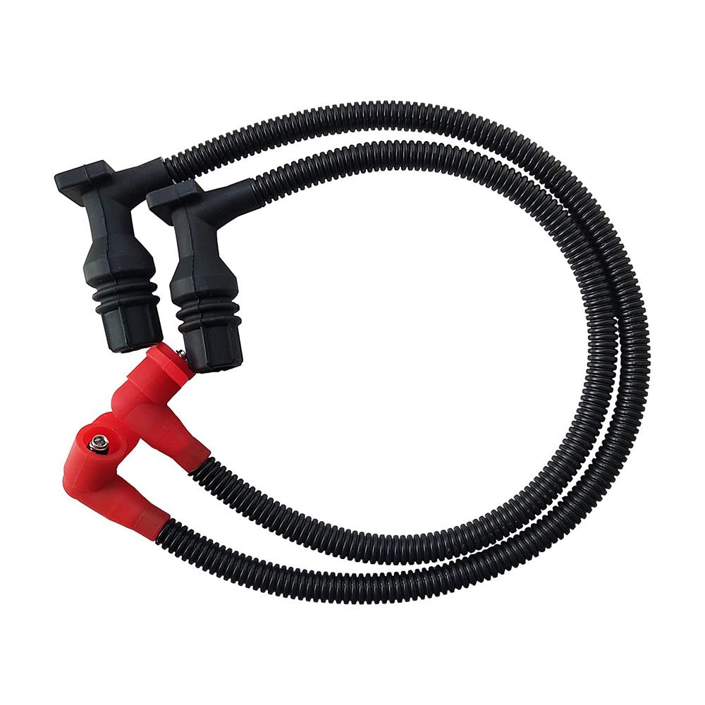 2Pcs Ignition Coil Spark Plug Wire For 11-17 Polaris Ranger 800 4012888, 4012889