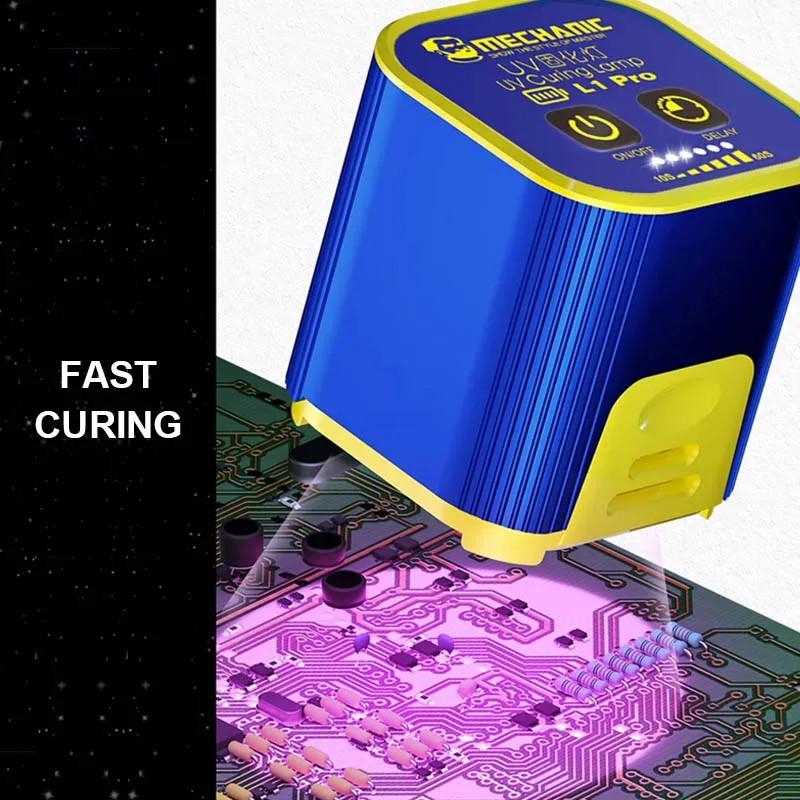 Machine Repair L1 L1pro UV Curing Lamp Intelligent Dual 7W High Power Quick Curing Lamp Motherboard UV Glue Curing Repair