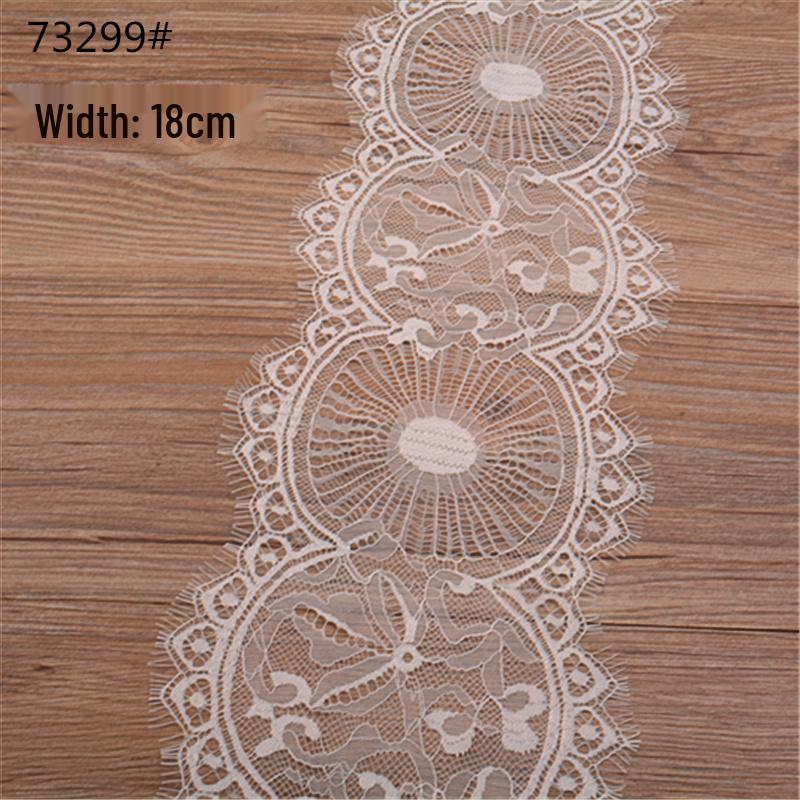 3m Black & White Eyelash Lace Fringe Trim for DIY Clothing - Multiple Styles, Non-Elastic, Soft Skirt Hem Decor.