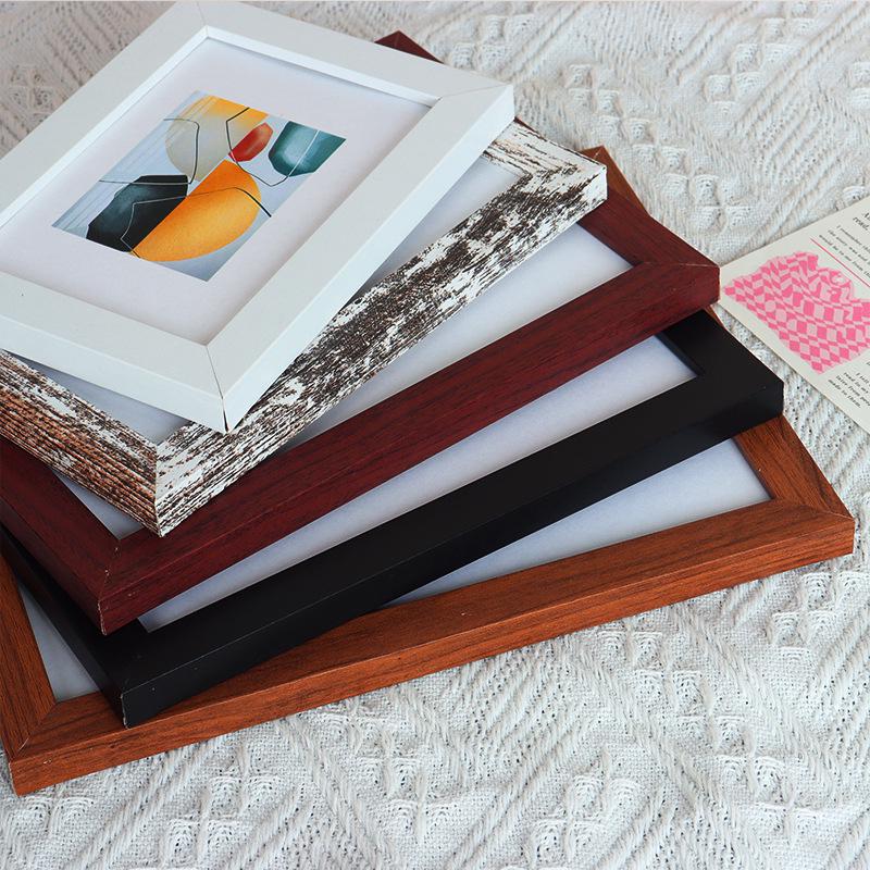 A4 & 12 Inch Minimalist Wood Photo Frame for Wall Hanging, Embroidery, or Painting Display; Also Available in 6 & 7 Inch for Tabletop Use