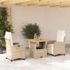 VidaXL 3-Piece Garden Dining Set with Cushions, Patio Table, Patio Furniture, Outdoor Furniture, Beige 3277411