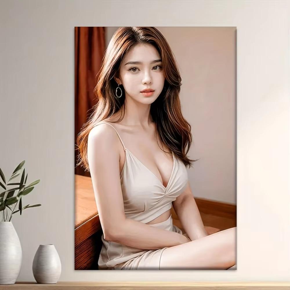 Modern Metal Wall Art Women Bench Silhouette Decor Gift for Home Office Cafe