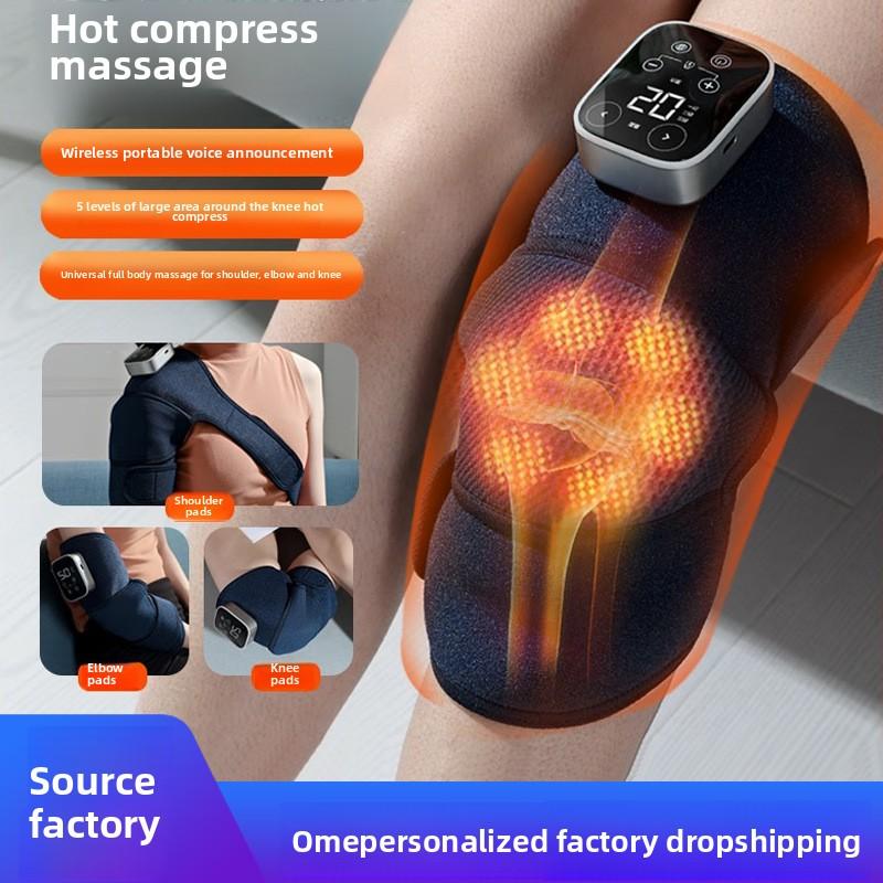 Heated Knee Pads, Electric Massage for Cold Prevention, Joint Leg Pain, Warm Physiotherapy, Hot Compress, Shoulder Massager