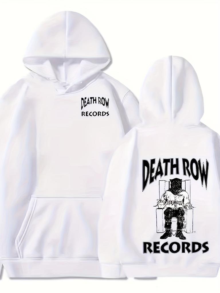 Men'S Black Casual Long Sleeve Pullover with Graphic Print Loose Fit Polyeste Fall Winter Hoodie Graphic Hoodie Polyester Hoodie