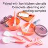 Non-Toxic Cooking Toys Pink Kitchen Toy Set Children Toys Cut Fruit Vegetable Pizza Pretend Play Simulation Early Education Toys For Kids