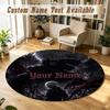 Round Rug Custom NameTokyo Ghoul Pattern Non Slip Carpet Home Floor Decor