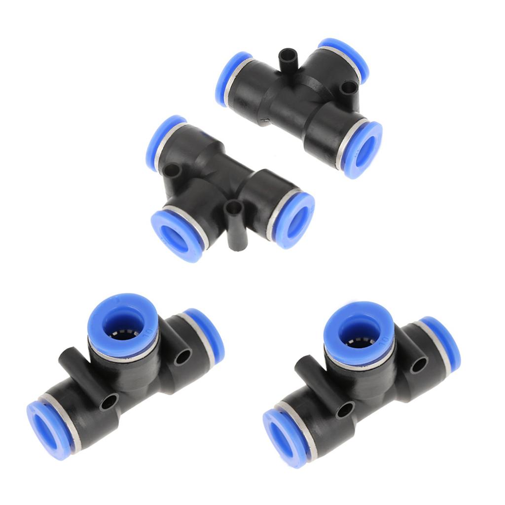 10 pcs 10mm 3 8 T Type Pneumatic Connector Air Line Quick Fittings Tube Joint