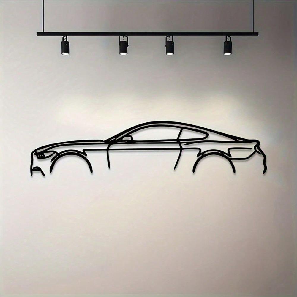 Metal Racing Car Wall Art, 1pc, Metal Car Silhouette, Indoor Outdoor Metal Decor for Home, Patio, Bedroom, Unique Gift for Car Lovers, Wall Hanging
