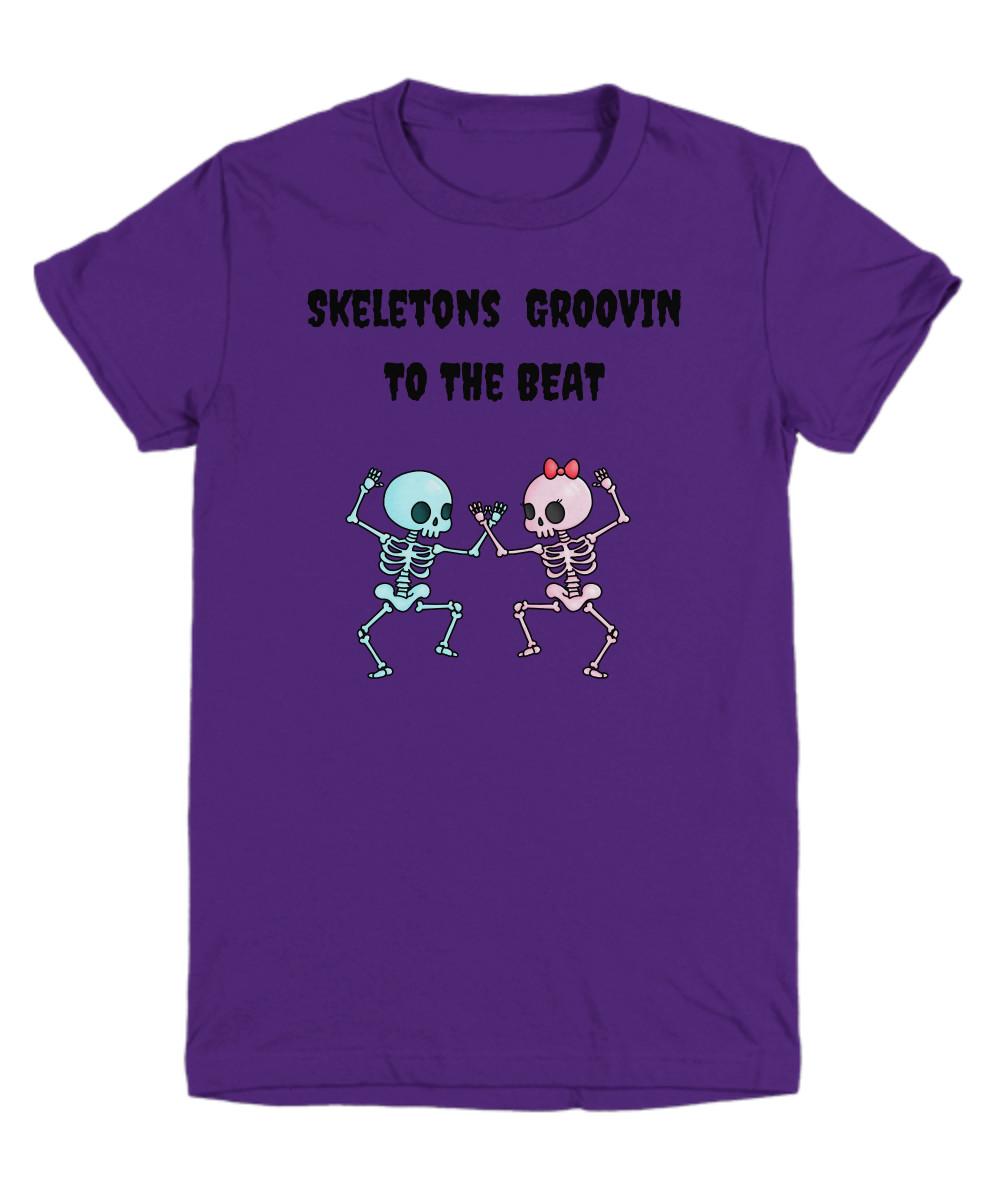 Halloween Shirt With Skeleton, Kids Halloween Dancing Skeleton Shirt, Halloween S разноцветный