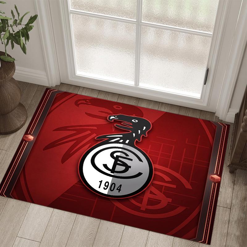 SC Freiburg FC Design Crystal Velvet Carpet Cozy Non?Slip Printed Rug For Bedroom Living Room Entrance