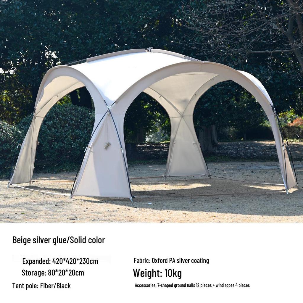 Extra Thick Windproof Dome Canopy Tent - Blackout, Rainproof, Sunshade, and Sun Protection for Outdoor Camping