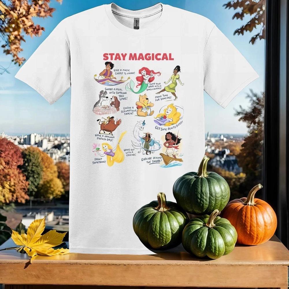 Characters Stay Magical Graphics White TShirt Size S4XL S