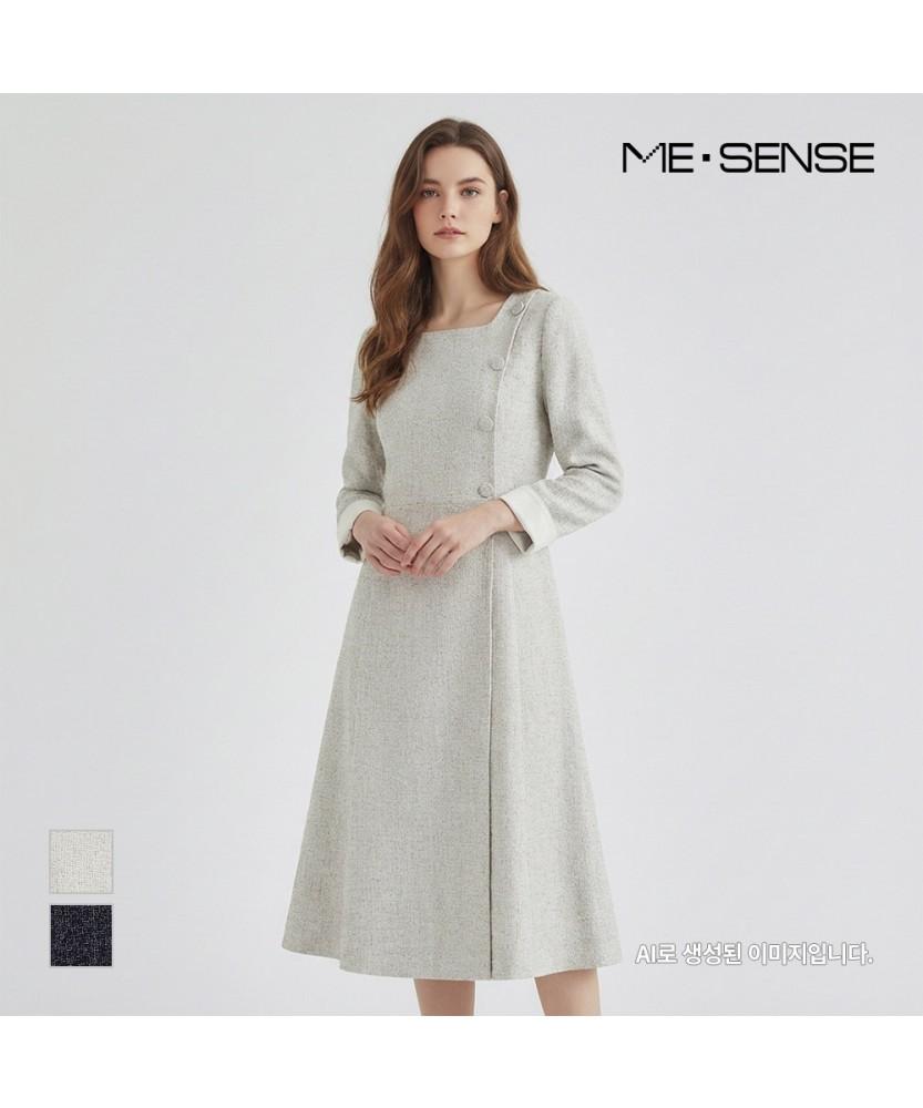MESENSE Square Neck Button Dress_Mb32Opm102A