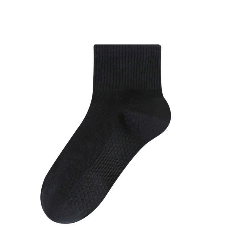 Autumn and Winter Solid-color Mid-calf Socks for Men, Pure Cotton Breathable, Sweat-absorbing and Odor-proof Socks, Casual Sports Socks