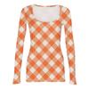 Dámská móda Slim Bottom Ležérní Dlouhý rukáv Halloween potištěný svetr U Neck Top