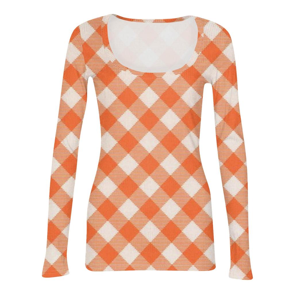 Dámská móda Slim Bottom Ležérní Dlouhý rukáv Halloween potištěný svetr U Neck Top