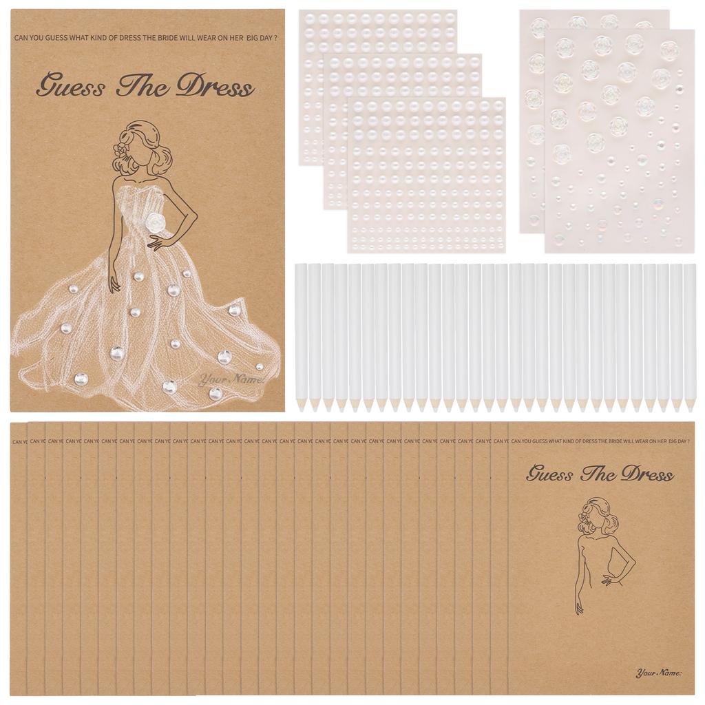 30 Pezzi/set Indovina l'Abito Giochi per Addio al Nubilato per gli Ospiti Carte Giochi per Matrimonio Divertenti Forniture per Feste di Matrimonio Idee Giochi Fai-da-te