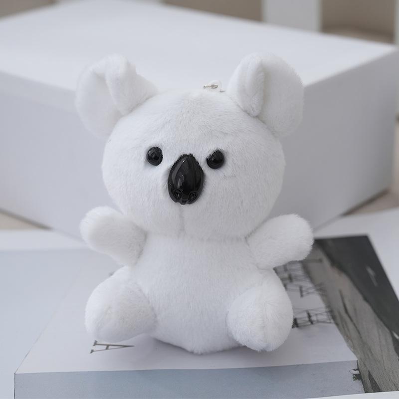 

Koala Plush Sweet Toy 12cm Fluffy Keychain Soft Pp Cotton Animal Cuddly Companion белый