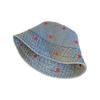 Loving Heart Retro Pattern Fisherman Hat Unisex Denim For Activities Outdoor